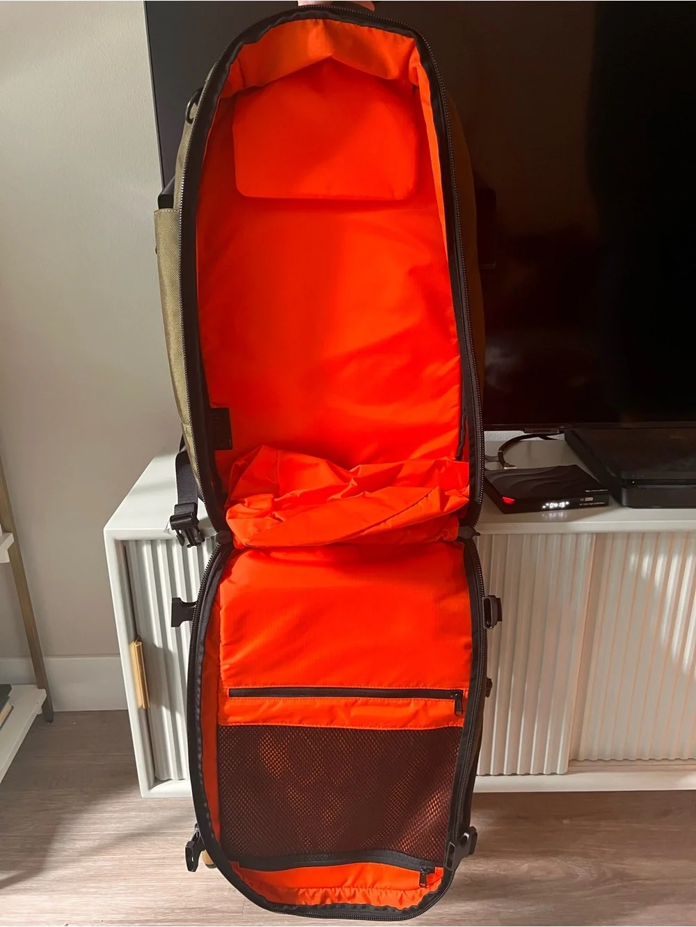 Aer Travel Pack 2 - Olive/Blaze Orange 33L Backpack (Huckberry Exclusive)
